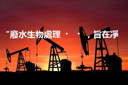 “廢水生物處理，旨在凈化水源，守護(hù)碧水藍(lán)天”